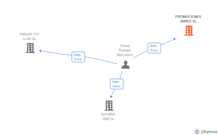 Vinculaciones societarias de PROMOCIONES JAMUZ SL