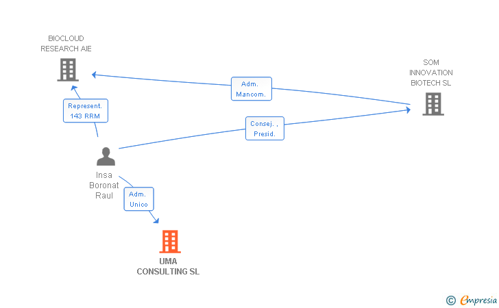Vinculaciones societarias de UMA CONSULTING SL