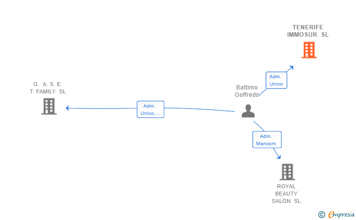Vinculaciones societarias de TENERIFE IMMOSUR SL