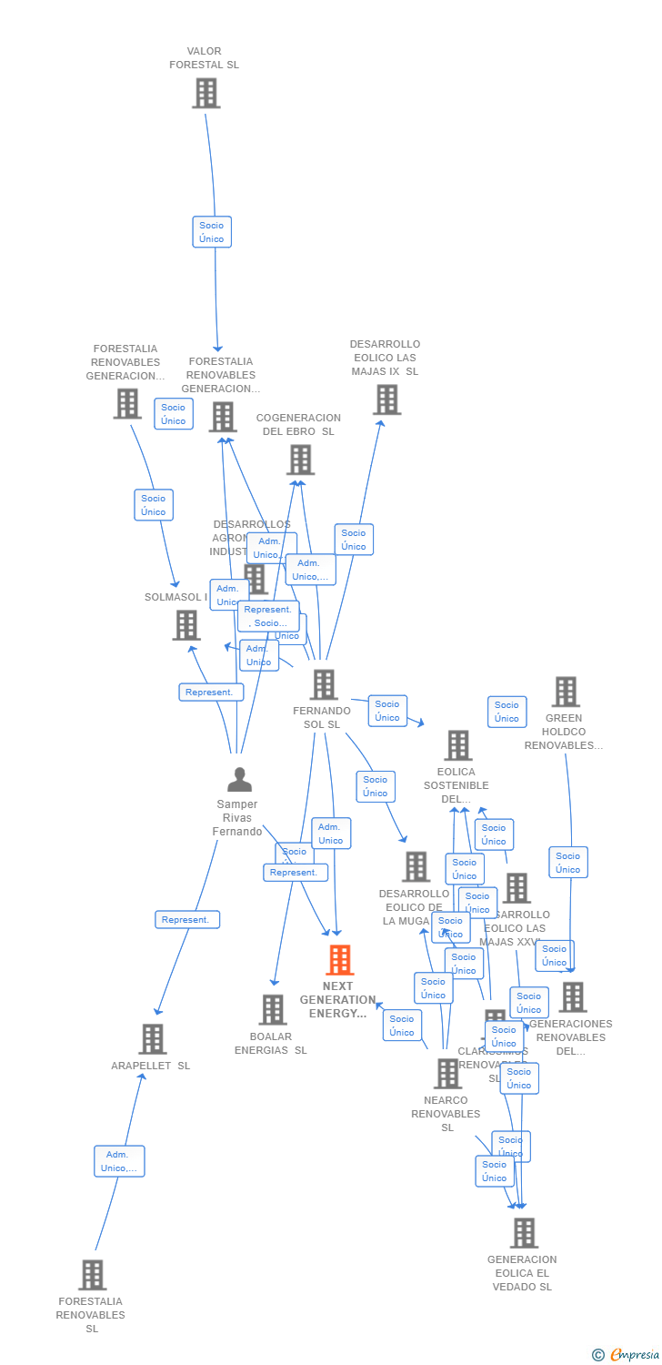Vinculaciones societarias de NEXT GENERATION ENERGY NEON SL