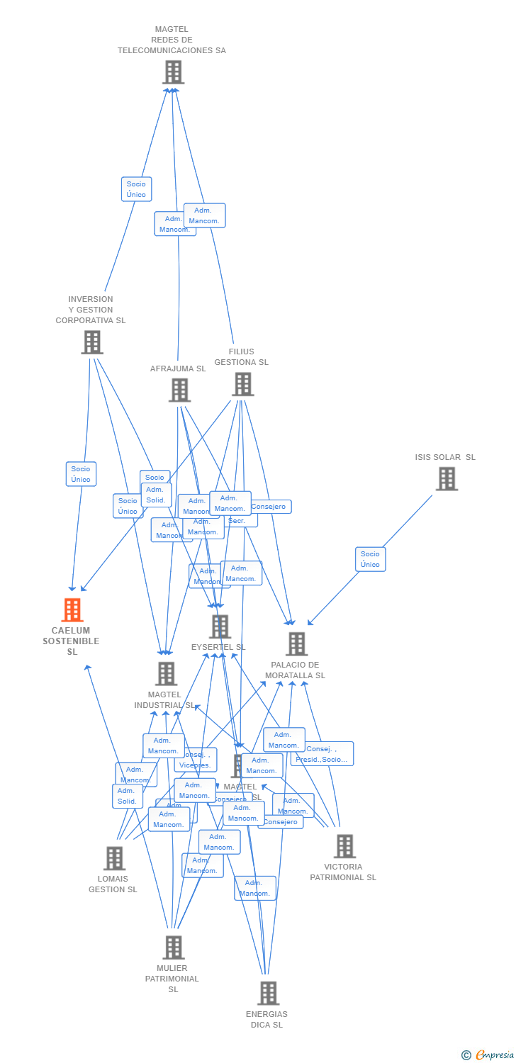 Vinculaciones societarias de CAELUM SOSTENIBLE SL