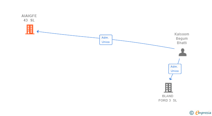 Vinculaciones societarias de AIAIGFE 43 SL