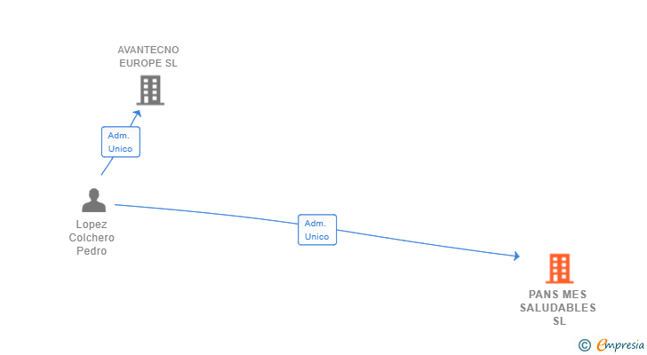 Vinculaciones societarias de PANS MES SALUDABLES SL