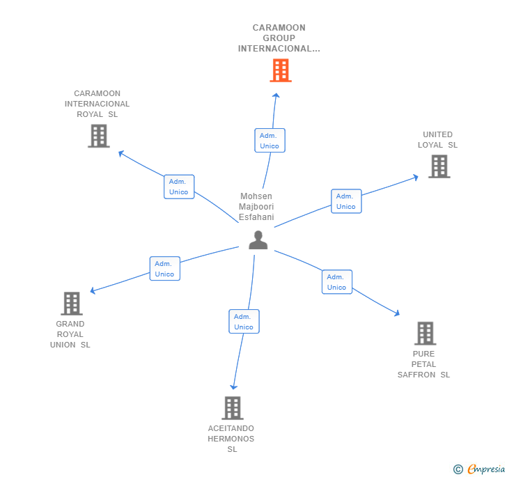 Vinculaciones societarias de CARAMOON GROUP INTERNACIONAL SL