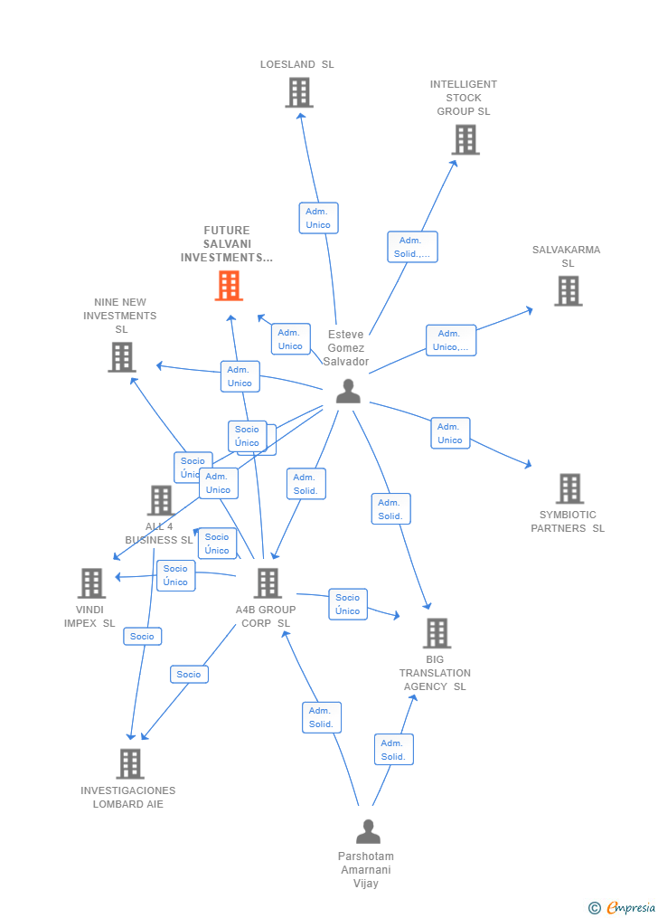 Vinculaciones societarias de FUTURE SALVANI INVESTMENTS SL