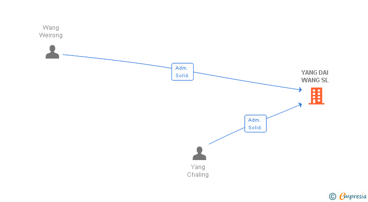Vinculaciones societarias de YANG DAI WANG SL