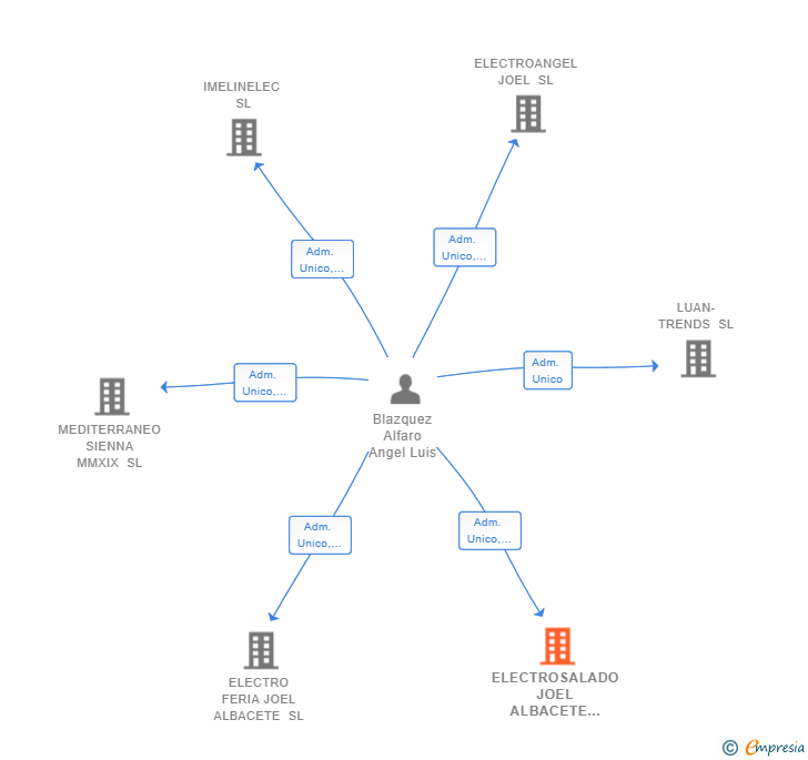 Vinculaciones societarias de ELECTROSALADO JOEL ALBACETE SL
