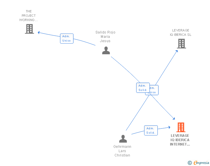Vinculaciones societarias de LEVERAGE IQ IBERICA INTERNET SERVICES SL