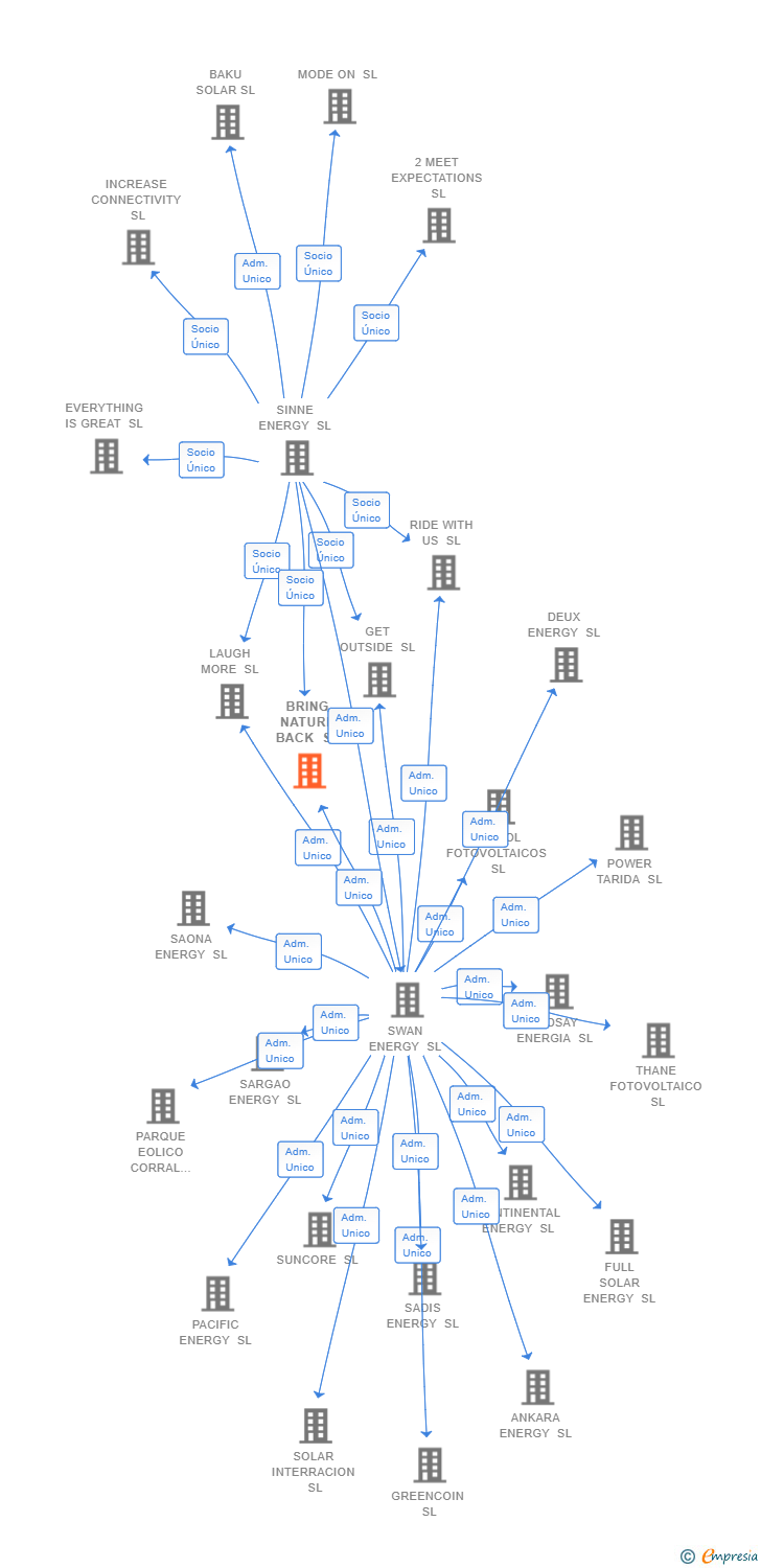 Vinculaciones societarias de BRING NATURE BACK SL