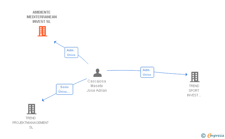 Vinculaciones societarias de AMBIENTE MEDITERRANEAN INVEST SL