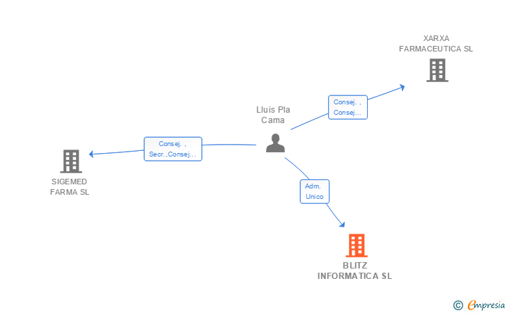 Vinculaciones societarias de BLITZ INFORMATICA SL
