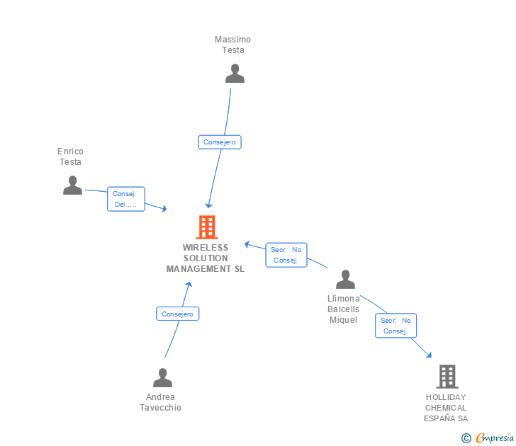 Vinculaciones societarias de WIRELESS SOLUTION MANAGEMENT SL