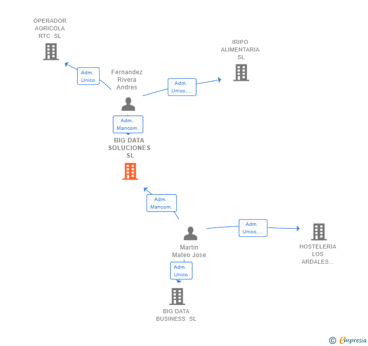Vinculaciones societarias de BIG DATA SOLUCIONES SL