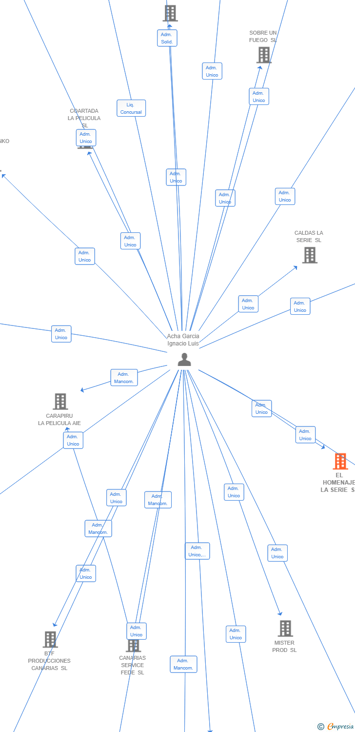 Vinculaciones societarias de EL HOMENAJE LA SERIE SL