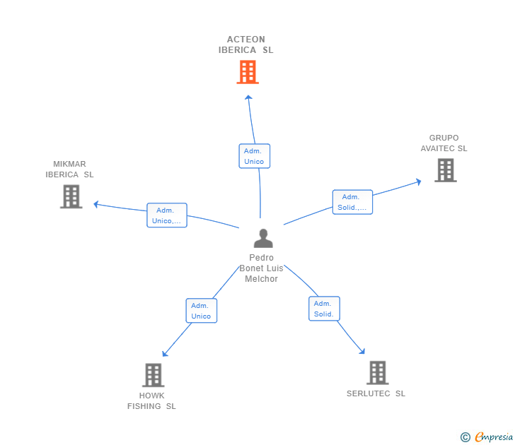 Vinculaciones societarias de ACTEON IBERICA SL