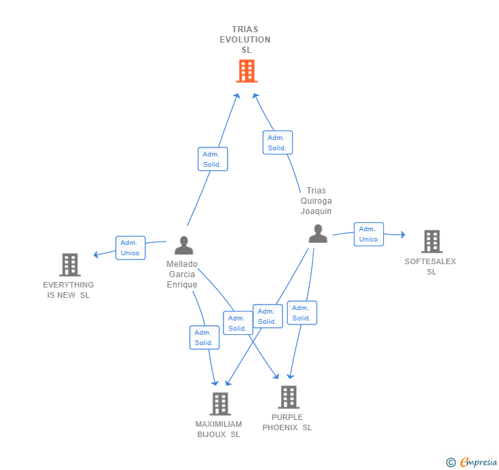 Vinculaciones societarias de TRIAS EVOLUTION SL