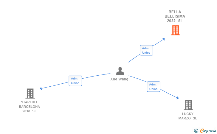 Vinculaciones societarias de BELLA BELLISIMA 2022 SL
