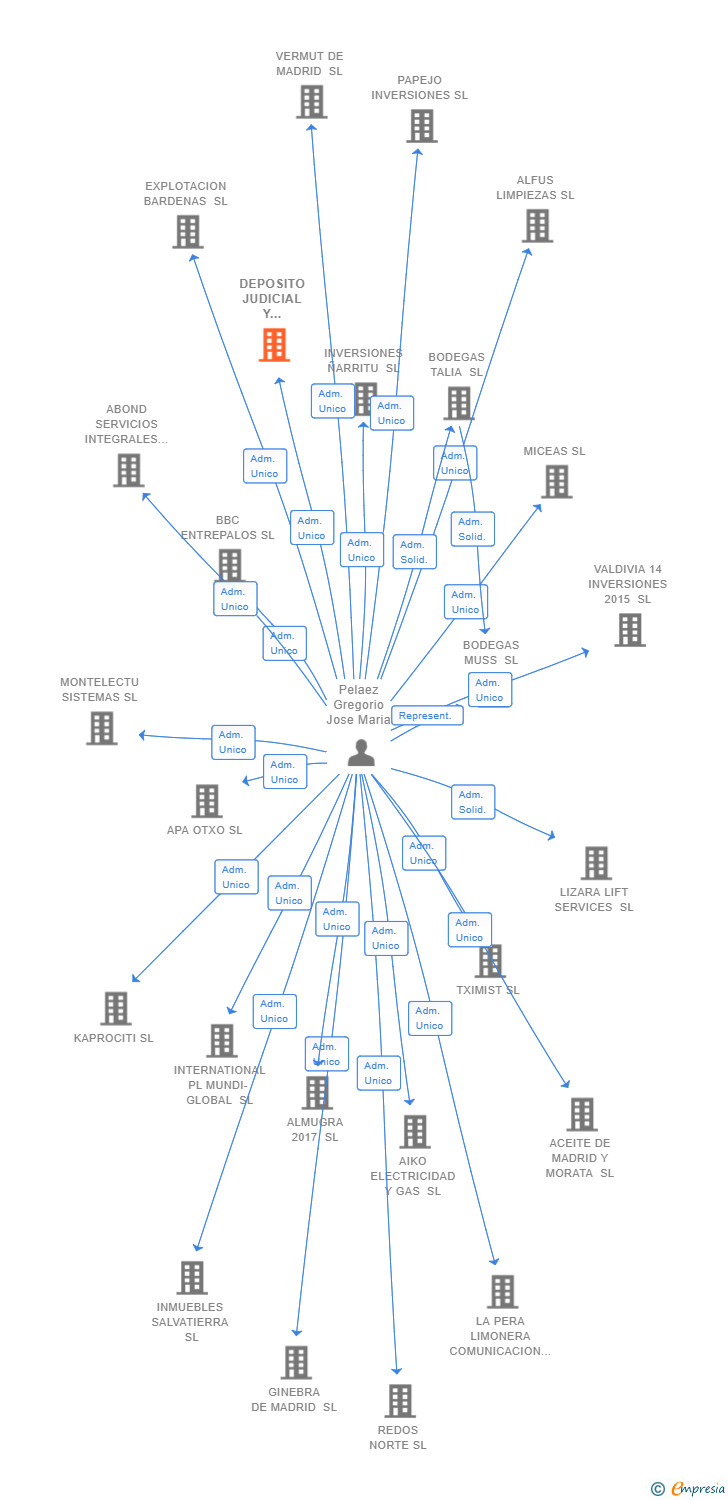 Vinculaciones societarias de DEPOSITO JUDICIAL Y FINANCIERO NORTE SL
