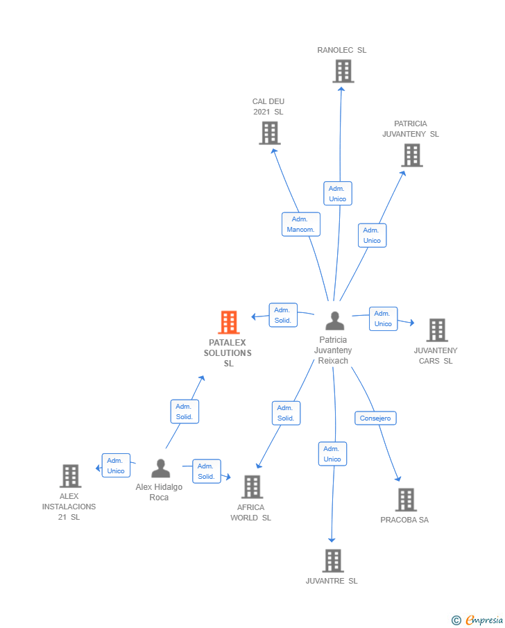 Vinculaciones societarias de PATALEX SOLUTIONS SL