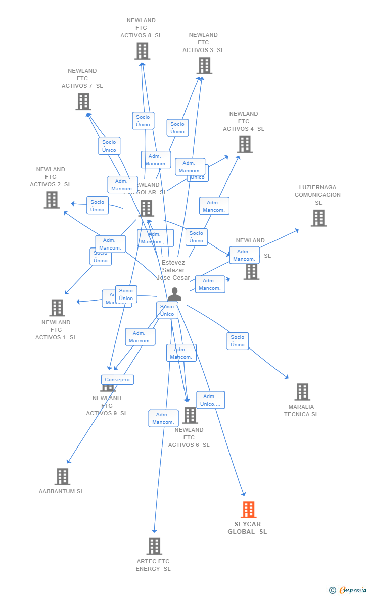 Vinculaciones societarias de SEYCAR GLOBAL SL