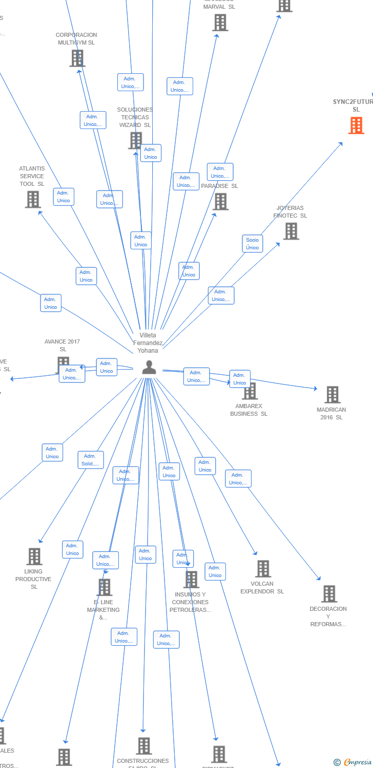 Vinculaciones societarias de SYNC2FUTURE SL