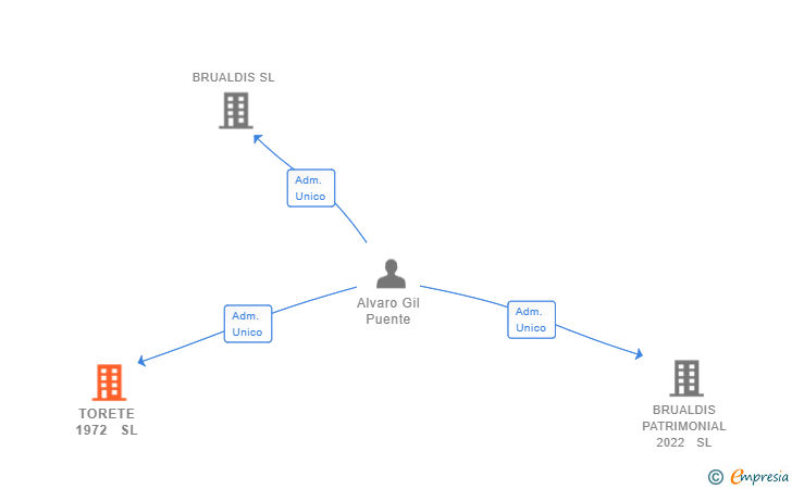 Vinculaciones societarias de TORETE 1972 SL