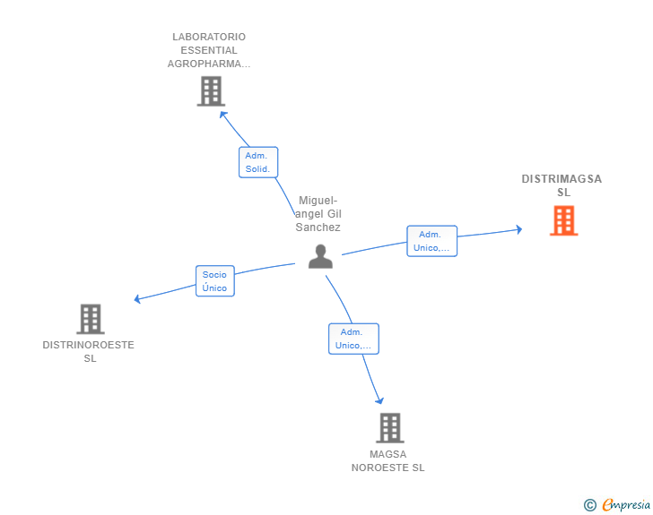 Vinculaciones societarias de DISTRIMAGSA SL