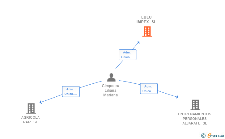 Vinculaciones societarias de LULU IMPEX SL
