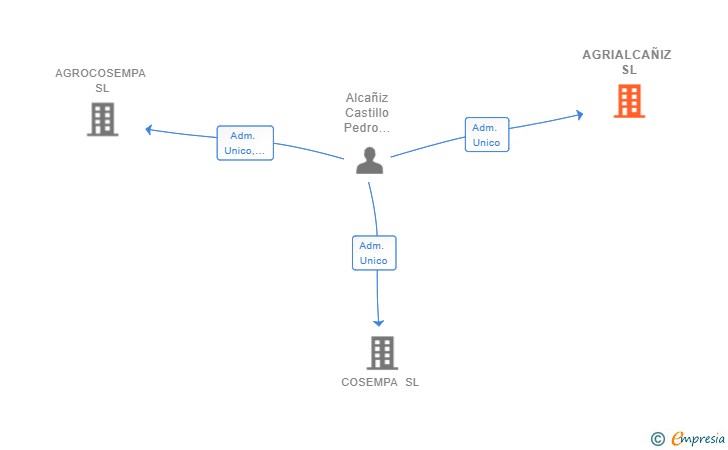 Vinculaciones societarias de AGRIALCAÑIZ SL