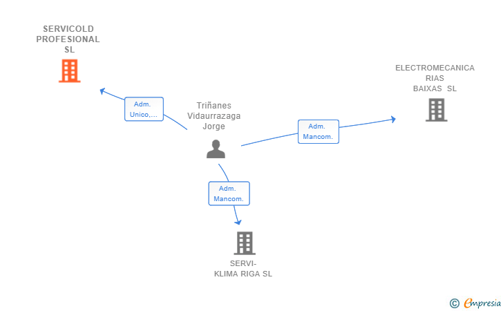 Vinculaciones societarias de SERVICOLD PROFESIONAL SL