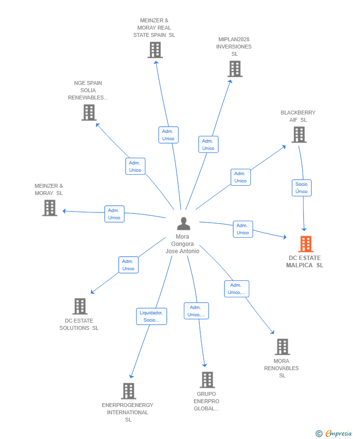 Vinculaciones societarias de DC ESTATE MALPICA SL