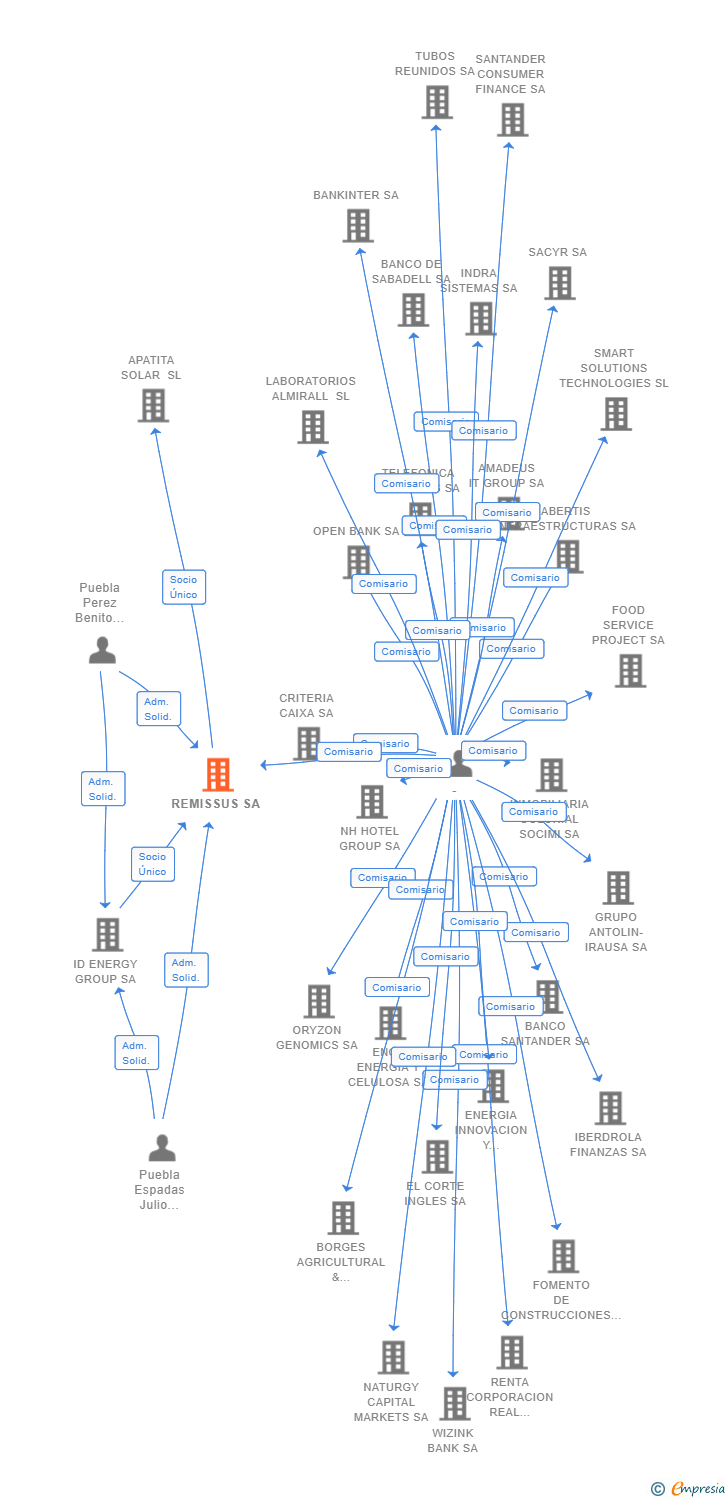 Vinculaciones societarias de REMISSUS SA