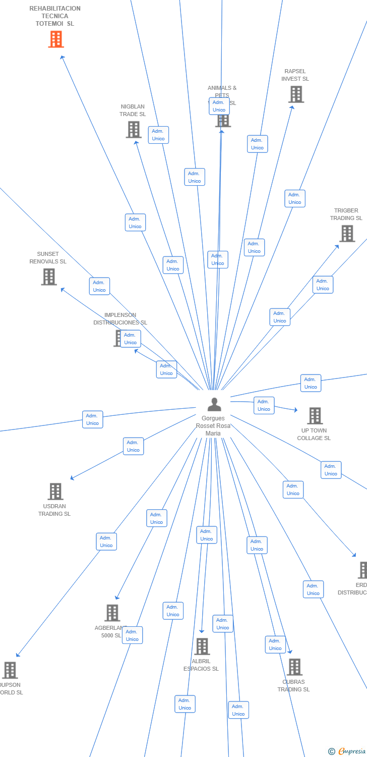 Vinculaciones societarias de REHABILITACION TECNICA TOTEMOI SL