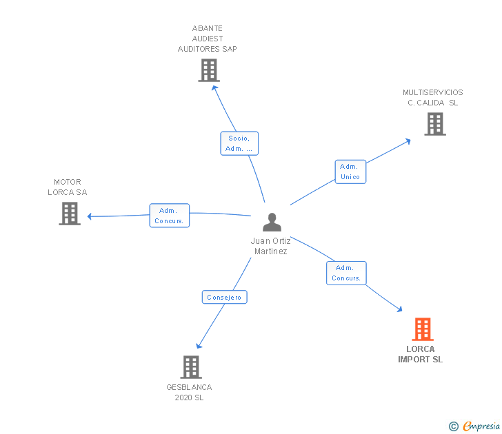 Vinculaciones societarias de LORCA IMPORT SL