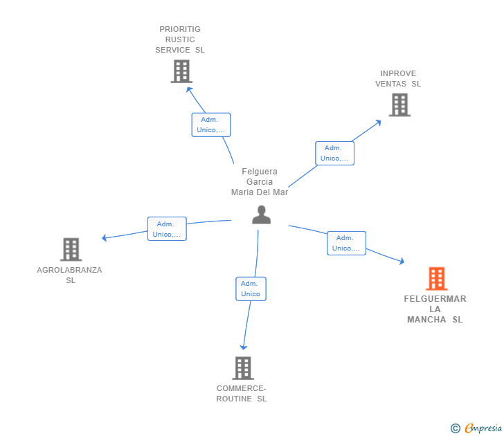 Vinculaciones societarias de FELGUERMAR LA MANCHA SL