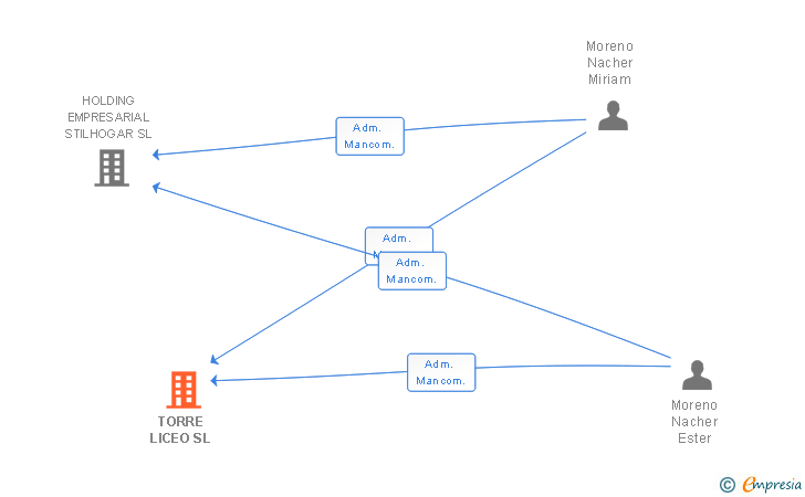 Vinculaciones societarias de TORRE LICEO SL