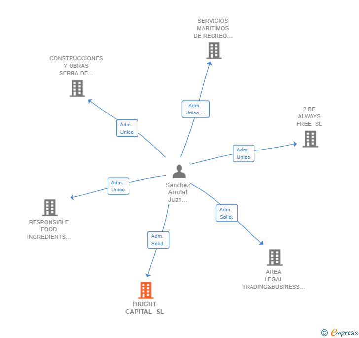 Vinculaciones societarias de BRIGHT CAPITAL SL