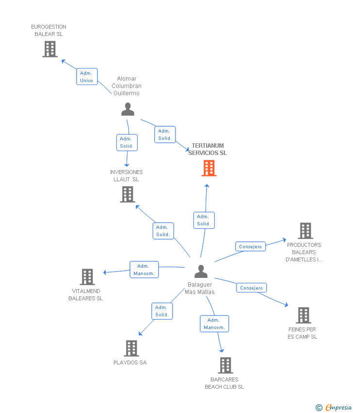 Vinculaciones societarias de TERTIANUM SERVICIOS SL