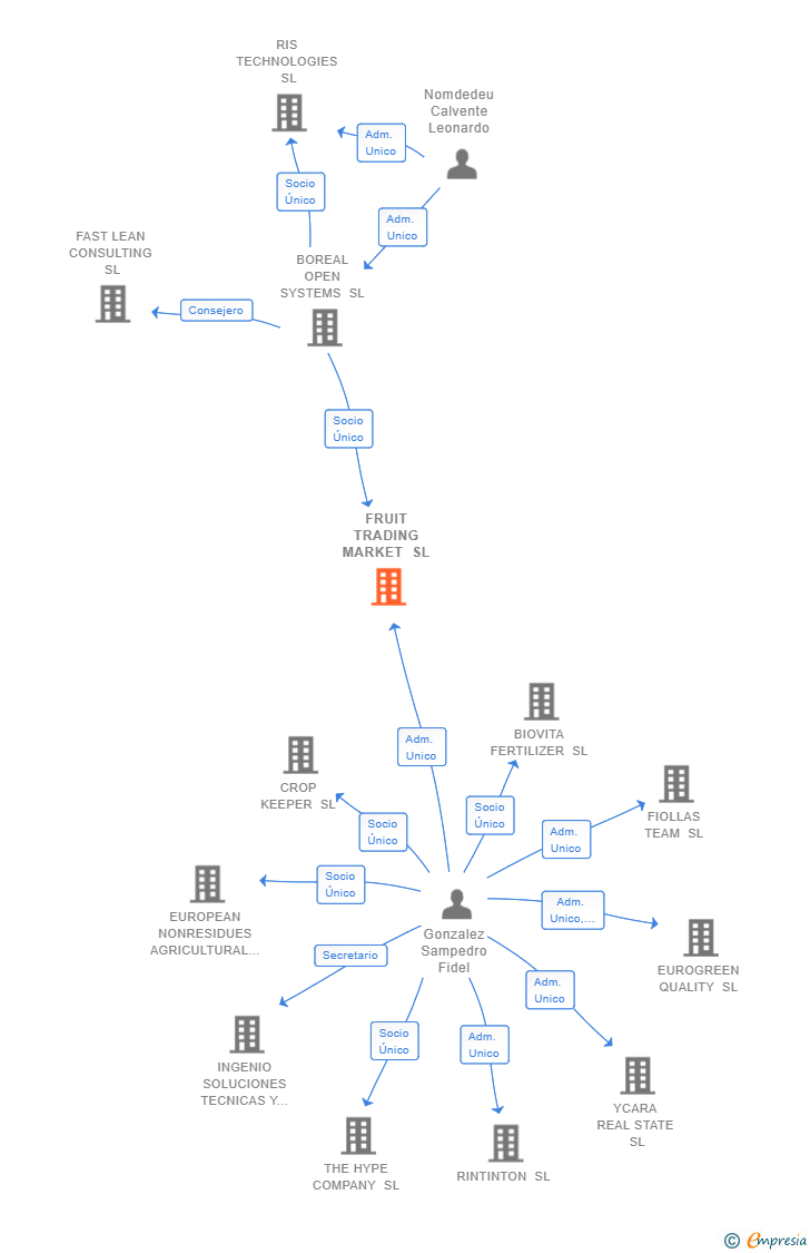 Vinculaciones societarias de FRUIT TRADING MARKET SL