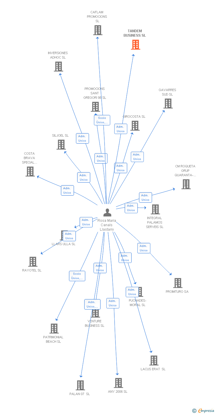 Vinculaciones societarias de TANDEM BUSINESS SL