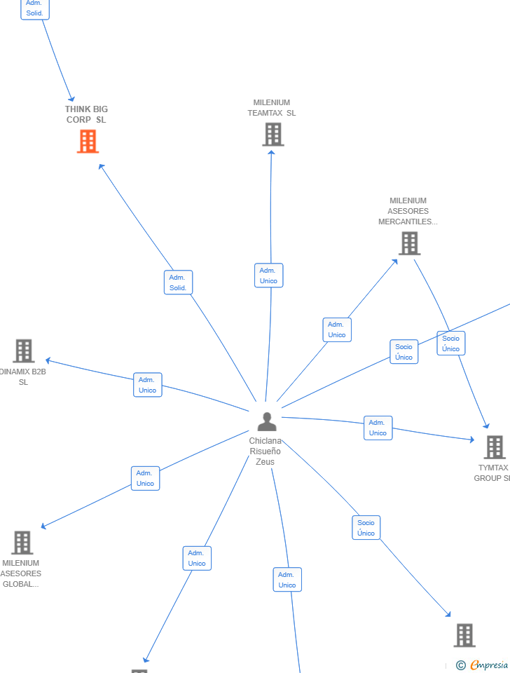 Vinculaciones societarias de THINK BIG CORP SL