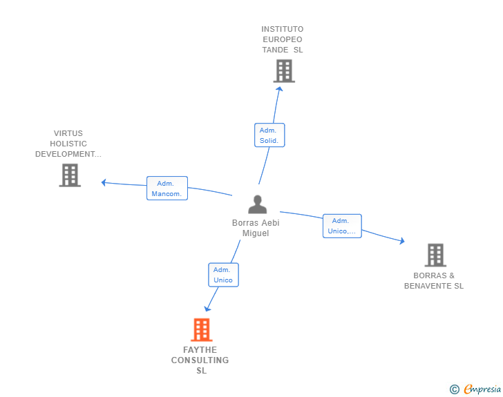 Vinculaciones societarias de FAYTHE CONSULTING SL