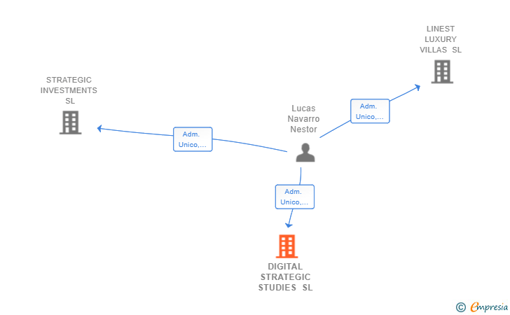 Vinculaciones societarias de DIGITAL STRATEGIC STUDIES SL