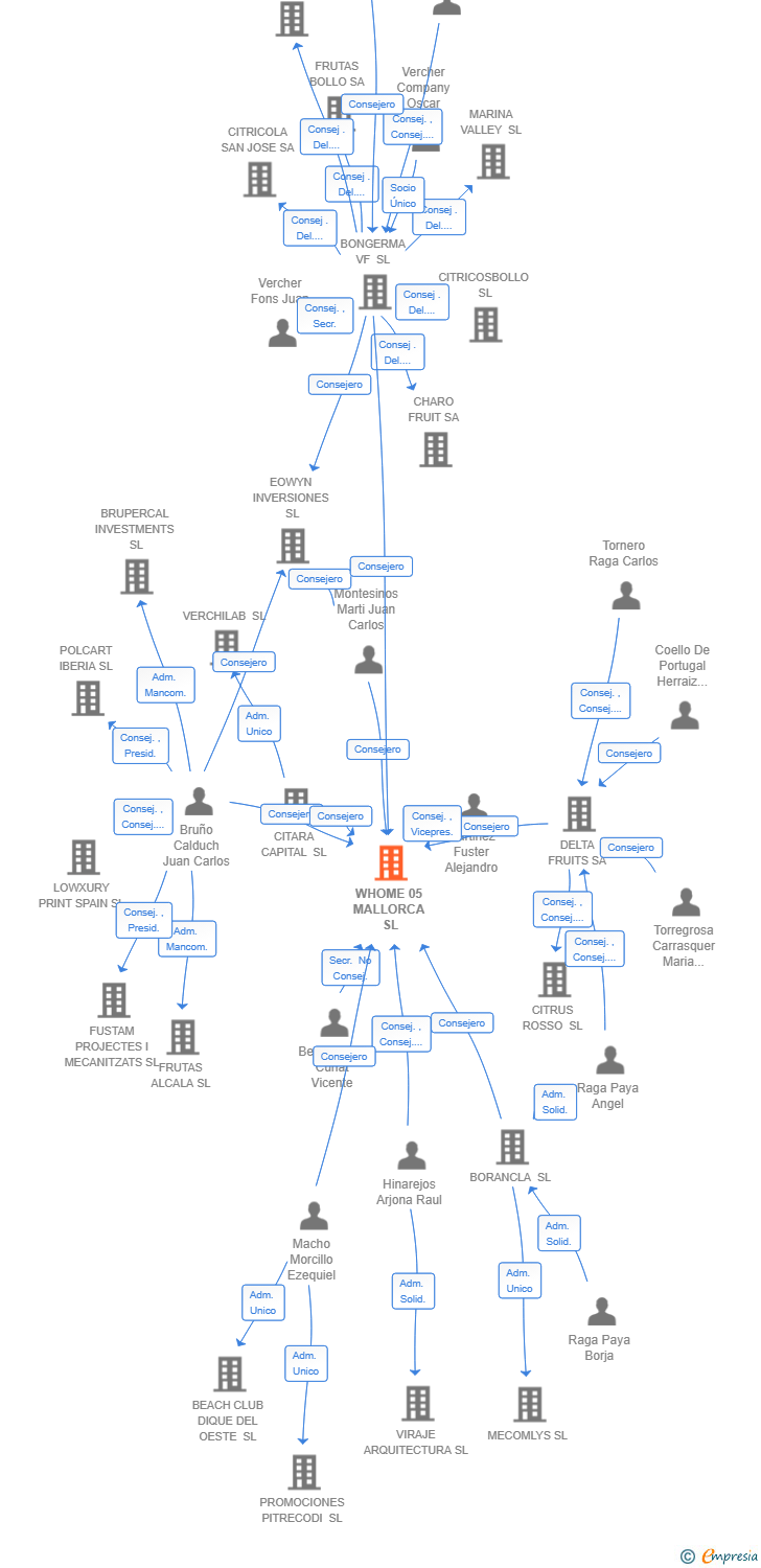 Vinculaciones societarias de WHOME 05 MALLORCA SL