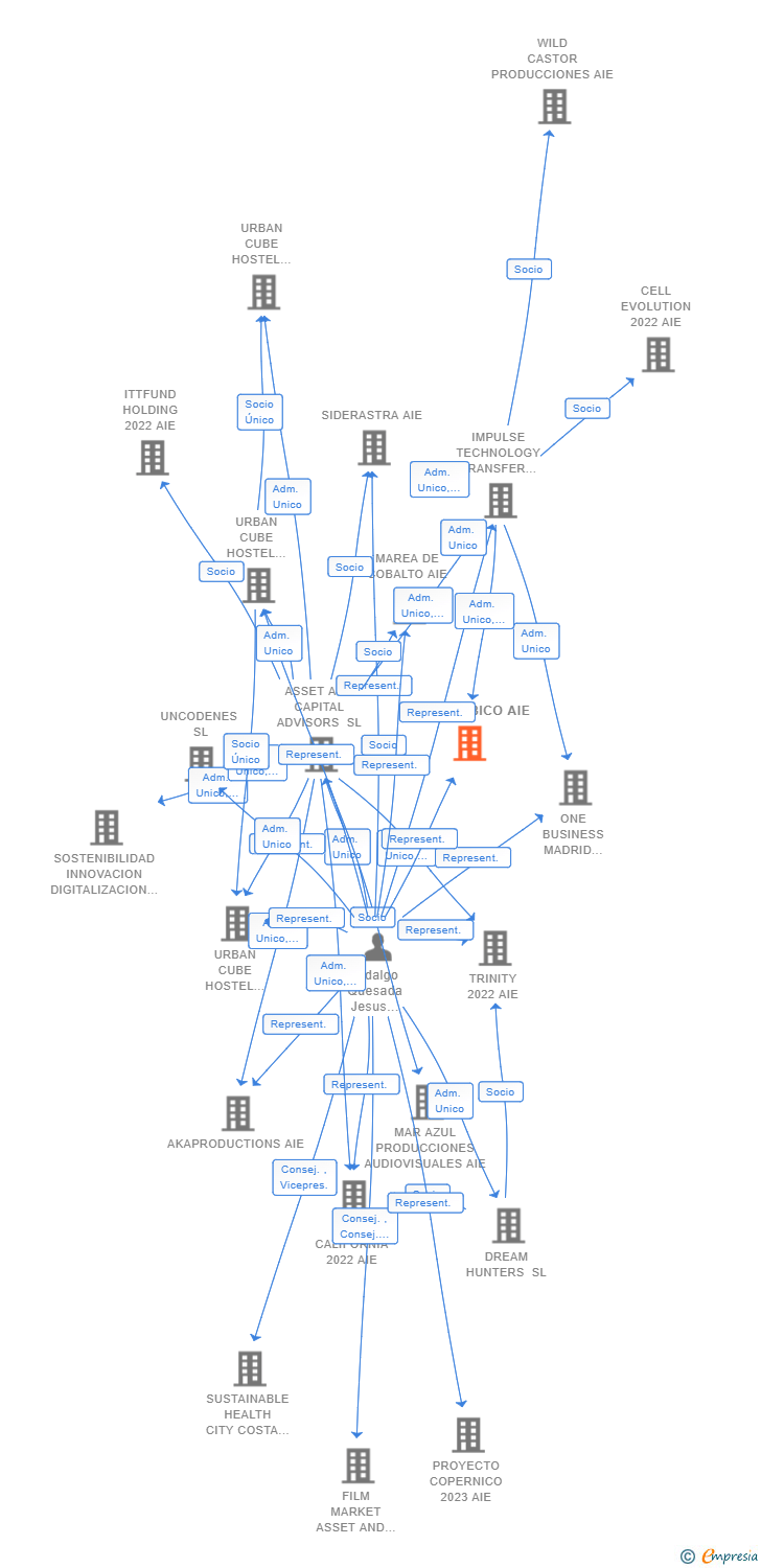 Vinculaciones societarias de TETRACUBICO AIE