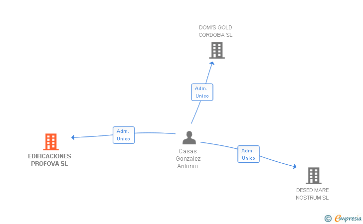 Vinculaciones societarias de EDIFICACIONES PROFOVA SL