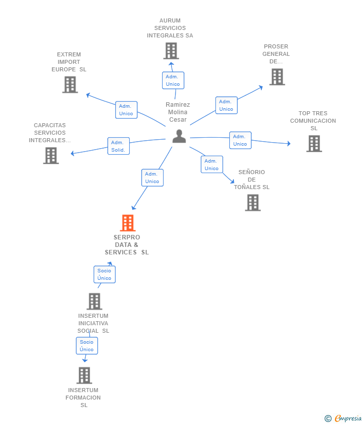 Vinculaciones societarias de SERPRO DATA & SERVICES SL