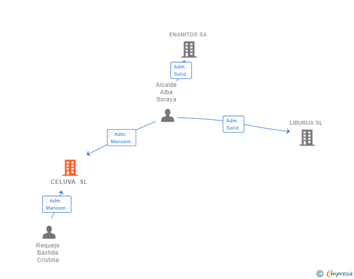 Vinculaciones societarias de CELUVA SL