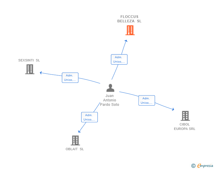 Vinculaciones societarias de FLOCCUS BELLEZA SL