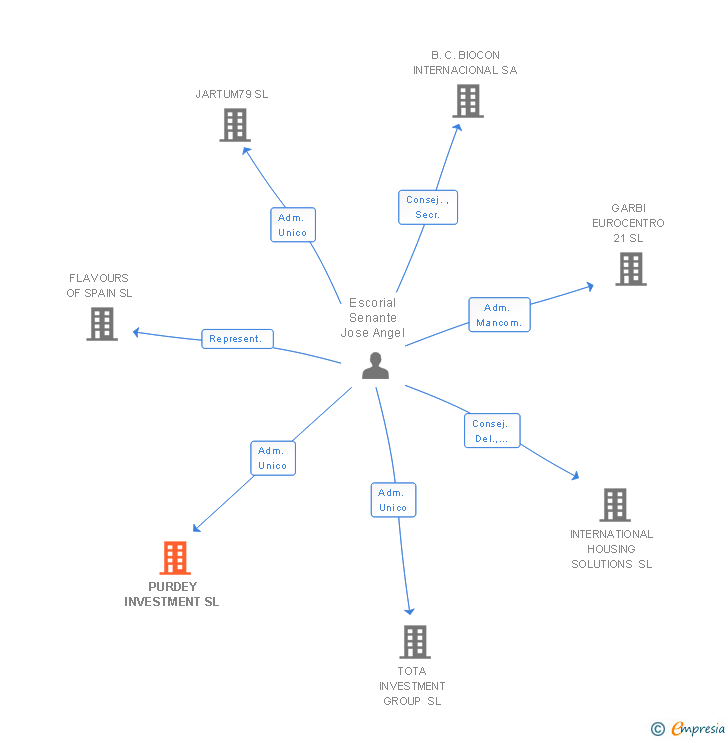 Vinculaciones societarias de PURDEY INVESTMENT SL